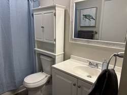 Bathroom has Doors from Hall and Master